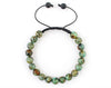 African turquoise bracelet with macrame clasp