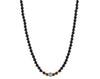 Mens black onyx personalized beaded necklace