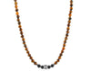 Mens tiger eye personalized beaded necklace