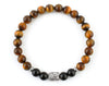 Men’s Buddha bracelet with black onyx and tiger eye beads