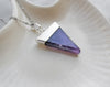 Amethyst triangle pendant necklace