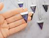 Amethyst triangle pendant necklace
