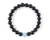 Aquamarine and black onyx couple bracelets