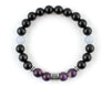 Aquarius zodiac bracelet with black onyx