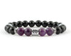 Aquarius zodiac bracelet with black onyx