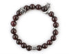 Aquarius zodiac sign bracelet with garnet beads