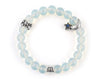 Aries zodiac sign bracelet with opalite beads