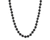 Black lava rock men's necklace