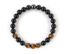 Black obsidian bracelet with tiger eye beads