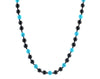 Black onyx and blue turquoise necklace