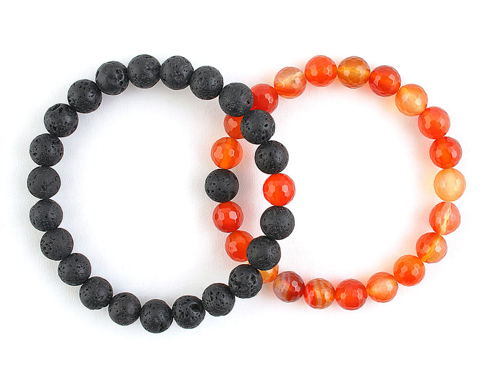 Couples lava stone on sale bracelet