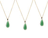 Green jade chain necklace