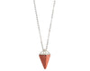 Jasper pyramid crystal chain necklace