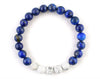 Lapis lazuli and natural howlite women’s bracelet