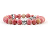 Leo zodiac bracelet with rhodonite beads