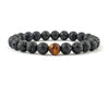 Men’s bracelet with black lava beads