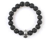 Men’s designer Darth Vader bracelet with black lava beads