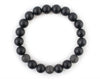 Men’s matte bracelet with cubic zirconia beads