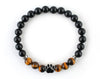 Paw bracelet with black onyx beads