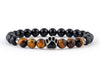 Paw bracelet with black onyx beads