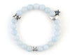 Pisces zodiac bracelet with aquamarine beads