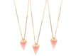 Rose quartz pyramid point necklace