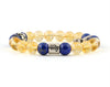 Scorpio zodiac bracelet with citrine and lapis lazuli beads