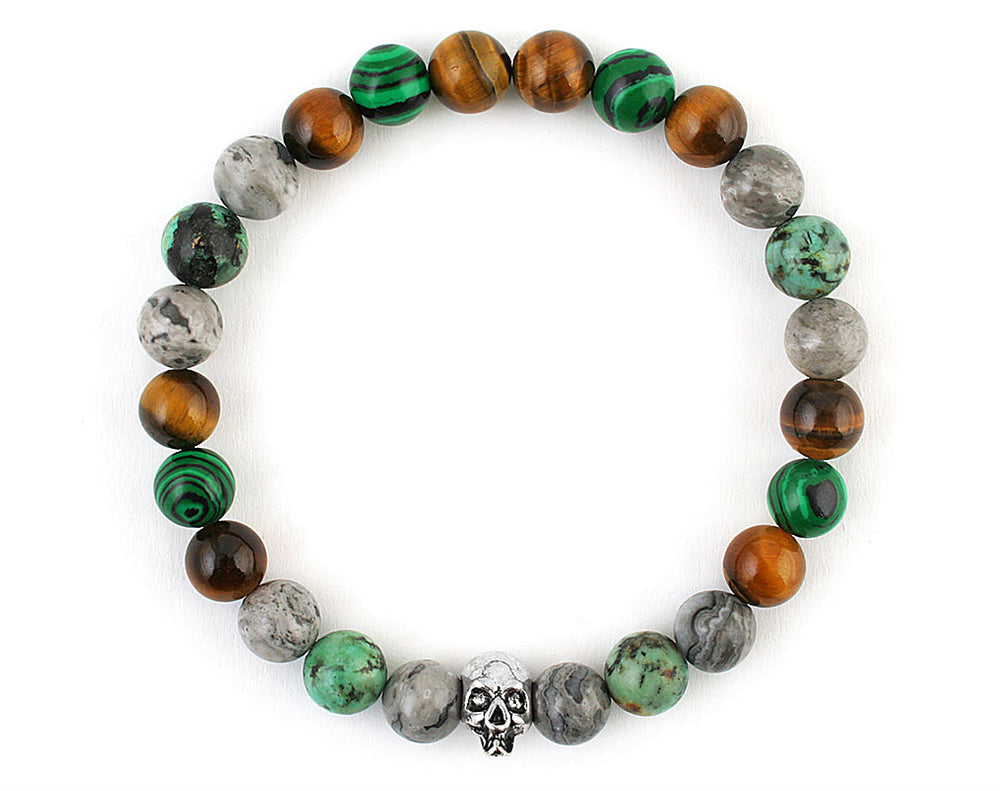 Wooden Skull Bead Bracelet – The Meteorite Traders