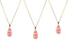 Strawberry quartz chain necklace