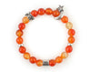 Virgo zodiac bracelet with carnelian beads