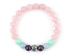 Women’s rose quartz bracelet with lotus bead